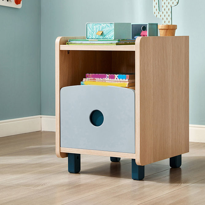 Modern Kids Nightstand Wood Kids Bedside Table with Open Cubby