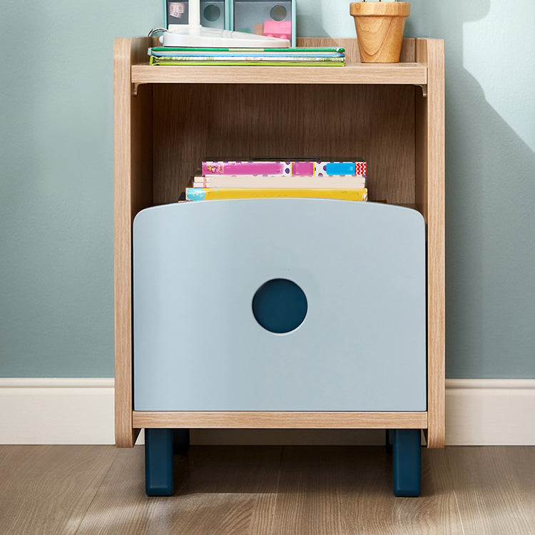 Modern Kids Nightstand Wood Kids Bedside Table with Open Cubby