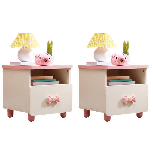 Modern Kids Bedside Table Princess Kids Nightstand with Open Cubby