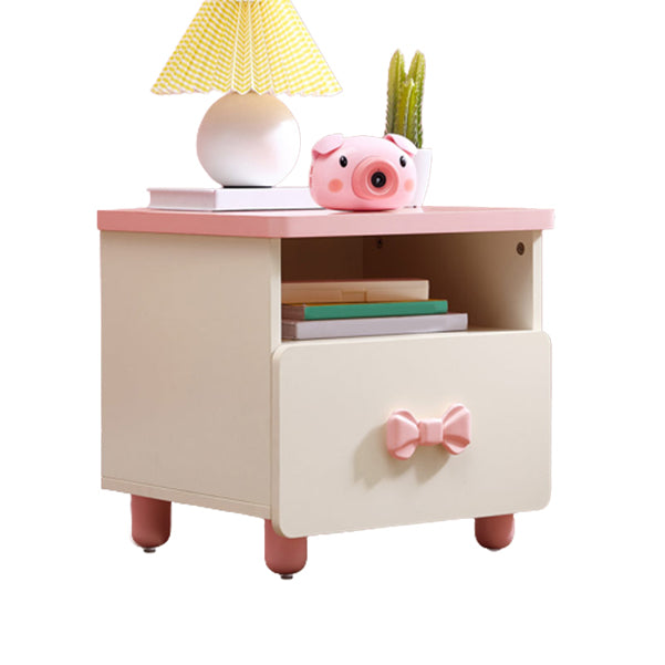 Modern Kids Bedside Table Princess Kids Nightstand with Open Cubby