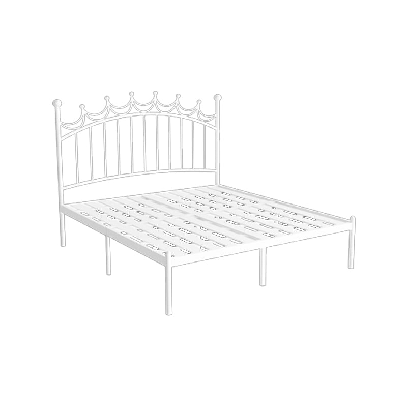 Contemporary Metal Bed Frame Open Frame Princess Iron Bed Frame with Headboard