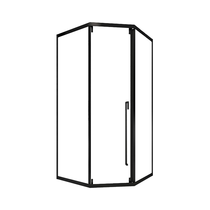 Transparent Shower Bath Door Scratch Resistant Satin Black Shower Doors