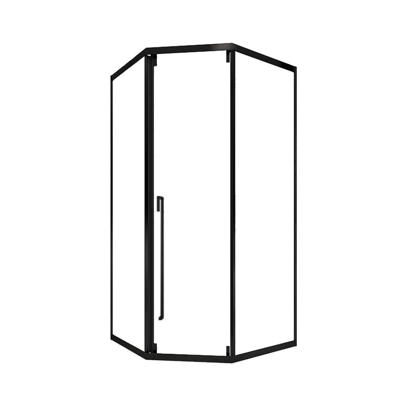 Transparent Shower Bath Door Scratch Resistant Satin Black Shower Doors