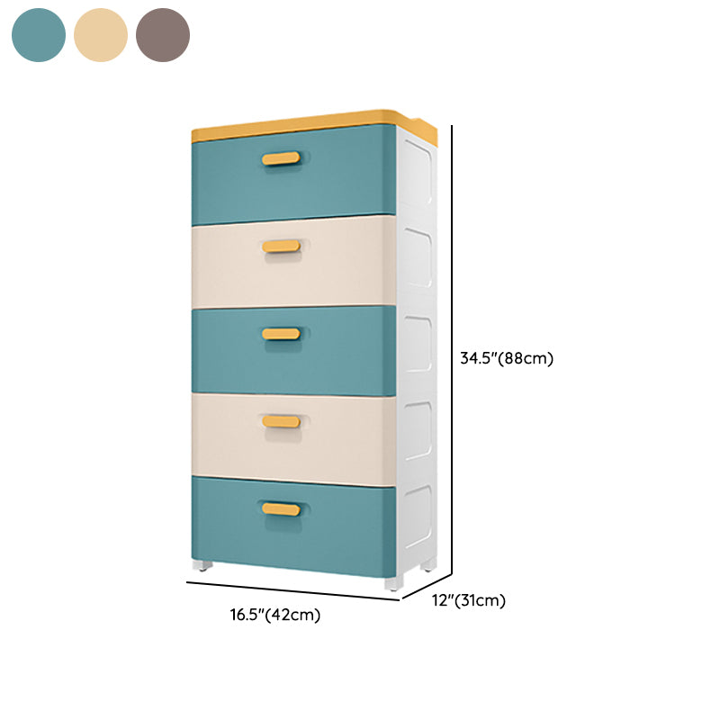 Nordic Vertical Kids Furniture Plastic Nursery Dresser for Bedroom