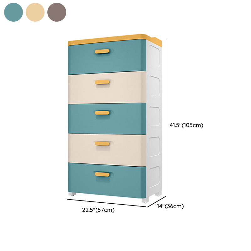 Nordic Vertical Kids Furniture Plastic Nursery Dresser for Bedroom