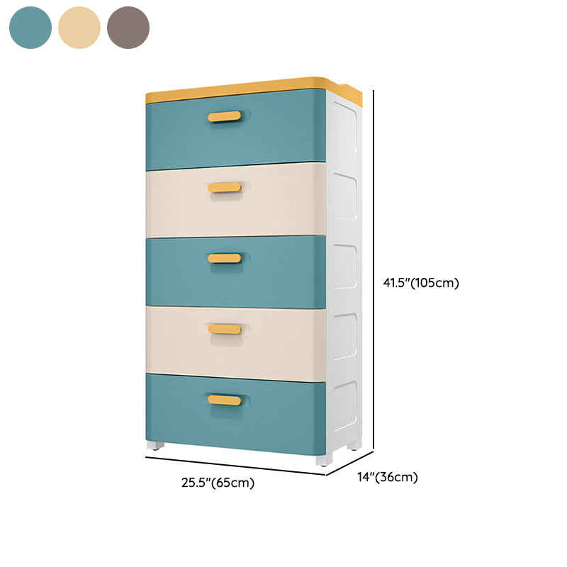 Nordic Vertical Kids Furniture Plastic Nursery Dresser for Bedroom