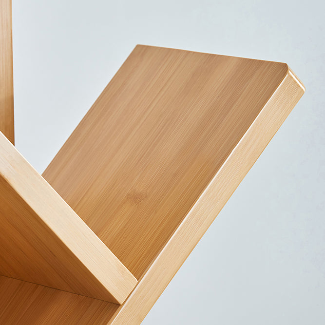 Contemporary Standard Bookcase Bamboo Bookcase Freestanding Open Shelf