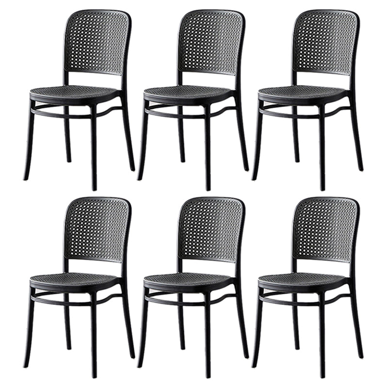 Tropical Plastic Outdoor Bistro Chairs Stacking Outdoors Dining Chairs