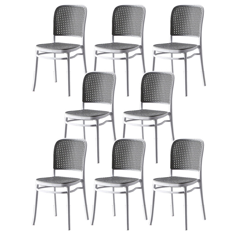 Tropical Plastic Outdoor Bistro Chairs Stacking Outdoors Dining Chairs