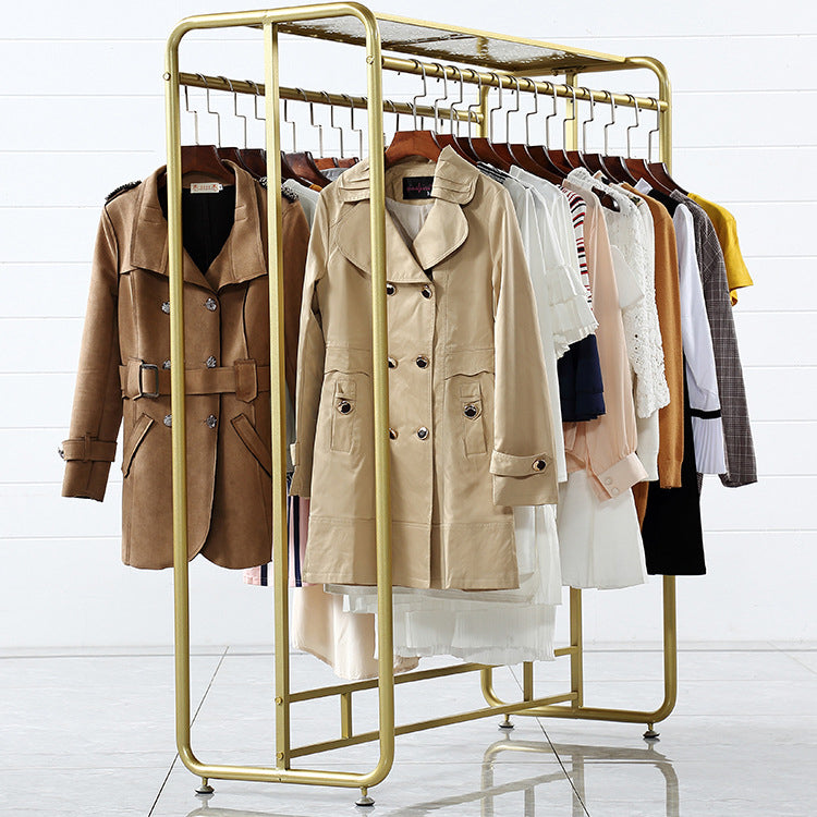 Light Luxury Coat Hanger Metal Standing Coat Rack for Cloakroom