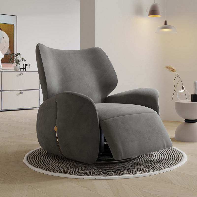 Contemporary Single Power Reclining Chair with Swivel Glider Base