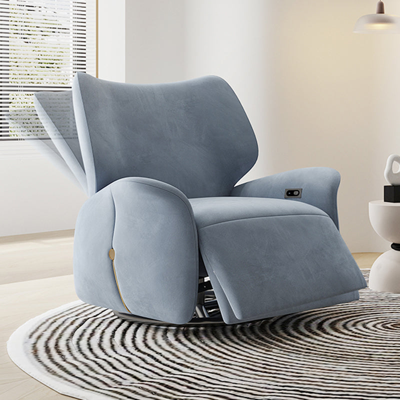 Contemporary Single Power Reclining Chair with Swivel Glider Base