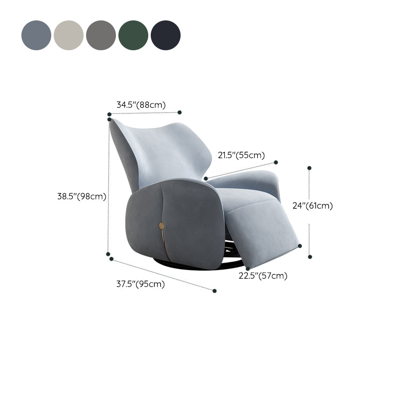 Contemporary Single Power Reclining Chair with Swivel Glider Base