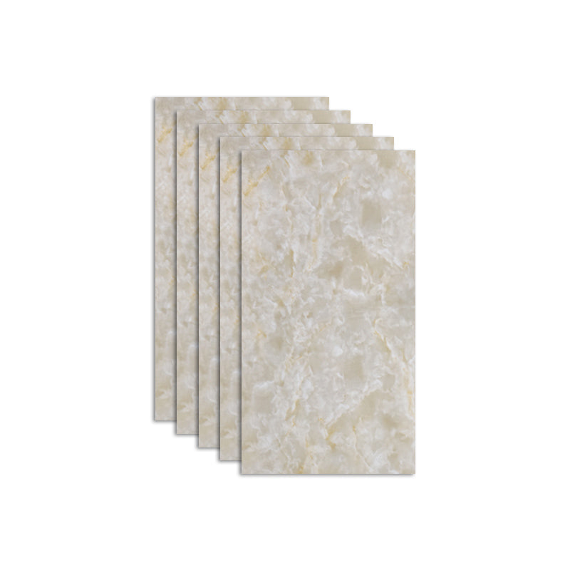 Marbling Stain Resistant Tile PVC Singular Peel & Stick Tile for Backsplash Wall