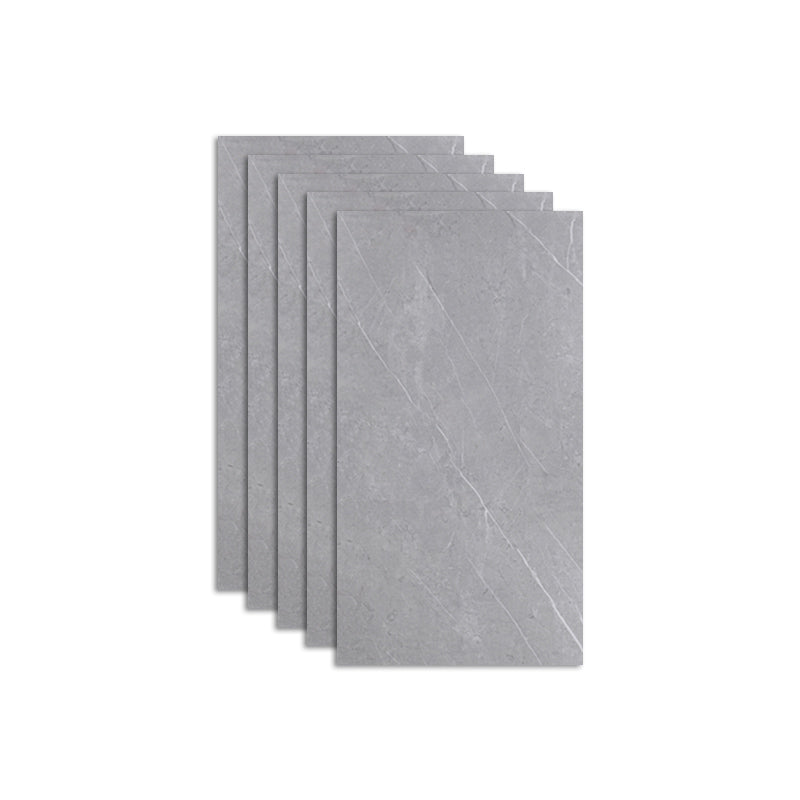 Marbling Stain Resistant Tile PVC Singular Peel & Stick Tile for Backsplash Wall