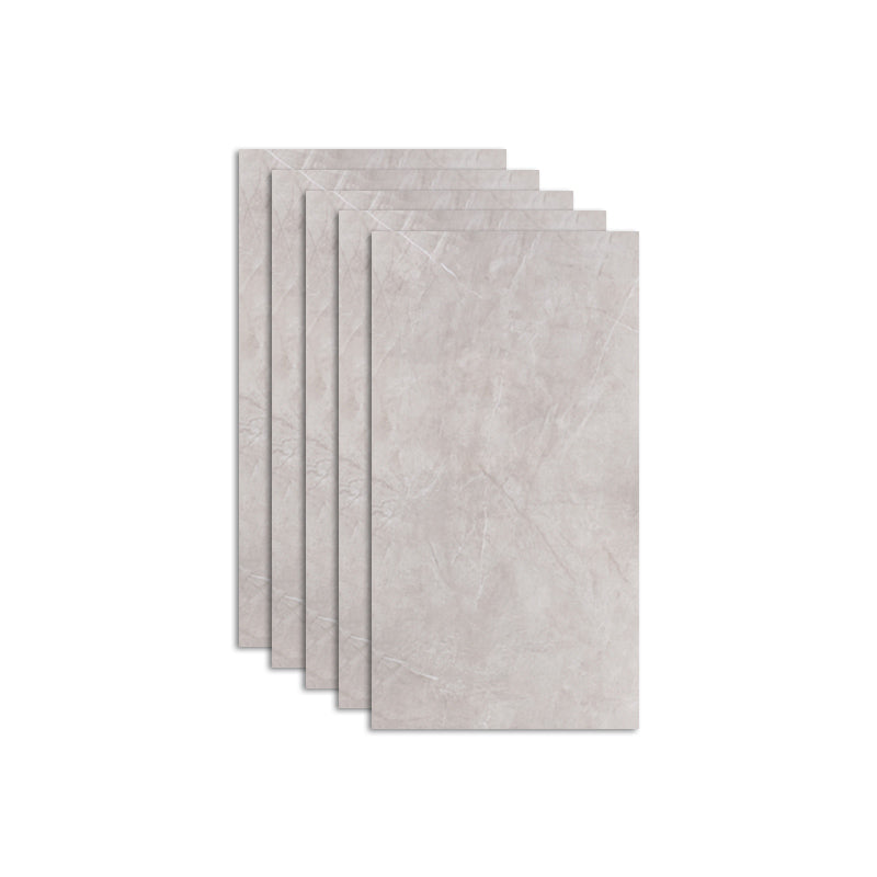 Marbling Stain Resistant Tile PVC Singular Peel & Stick Tile for Backsplash Wall