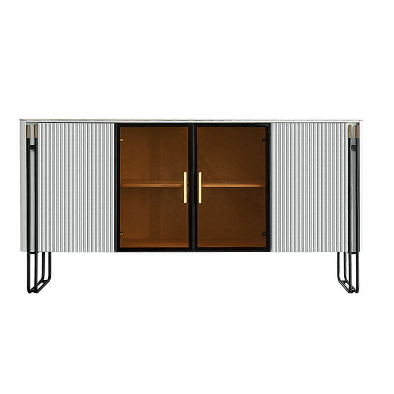 Modern Sideboard Cabinet 4 Doors Engineered Wood Dining Buffet