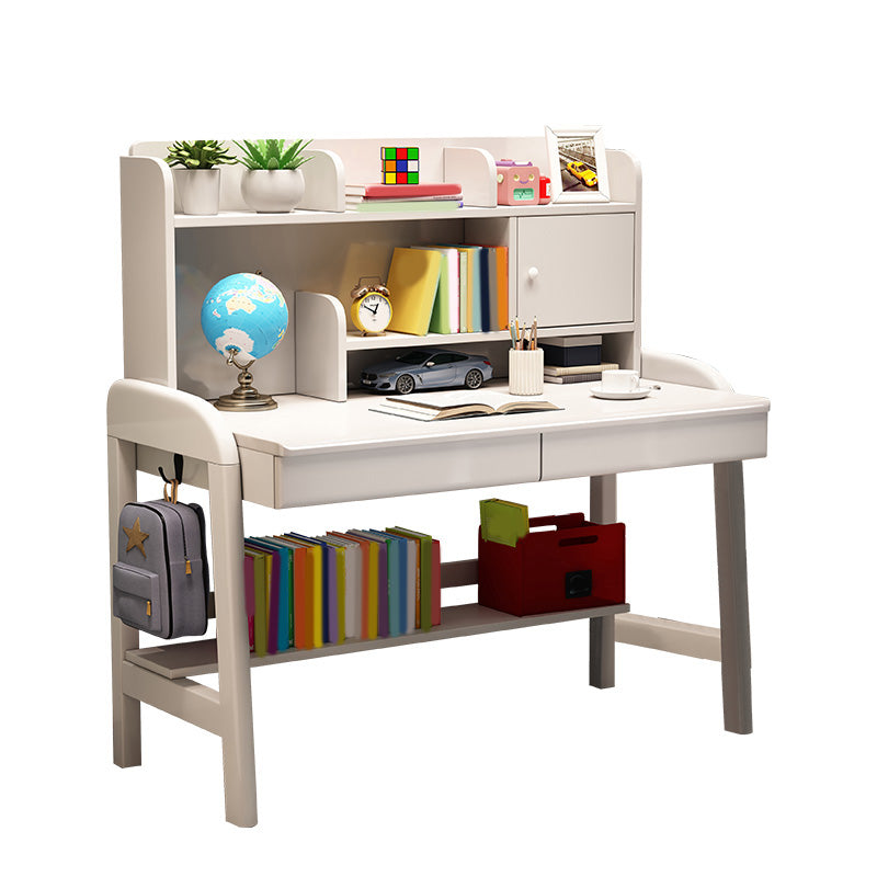 Adjustable Writing Desks Solid Wood Kids Table with Storage and Drawer Desk