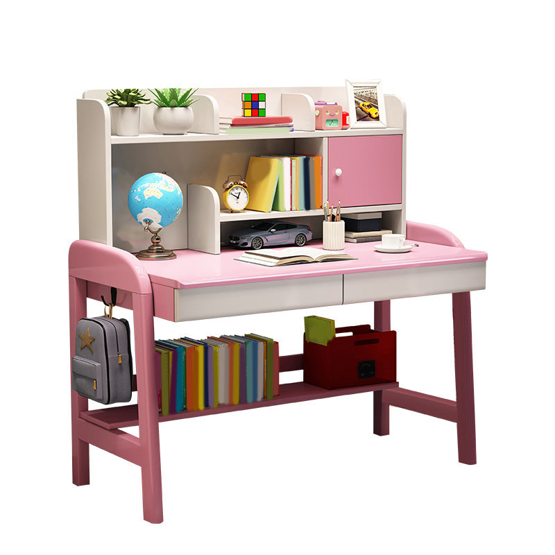 Adjustable Writing Desks Solid Wood Kids Table with Storage and Drawer Desk