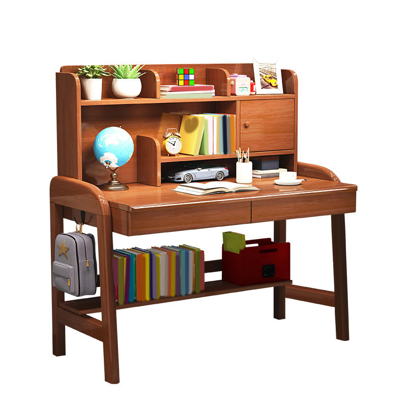 Adjustable Writing Desks Solid Wood Kids Table with Storage and Drawer Desk