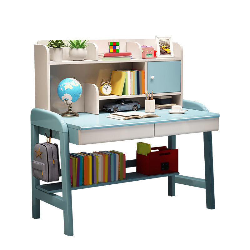 Adjustable Writing Desks Solid Wood Kids Table with Storage and Drawer Desk