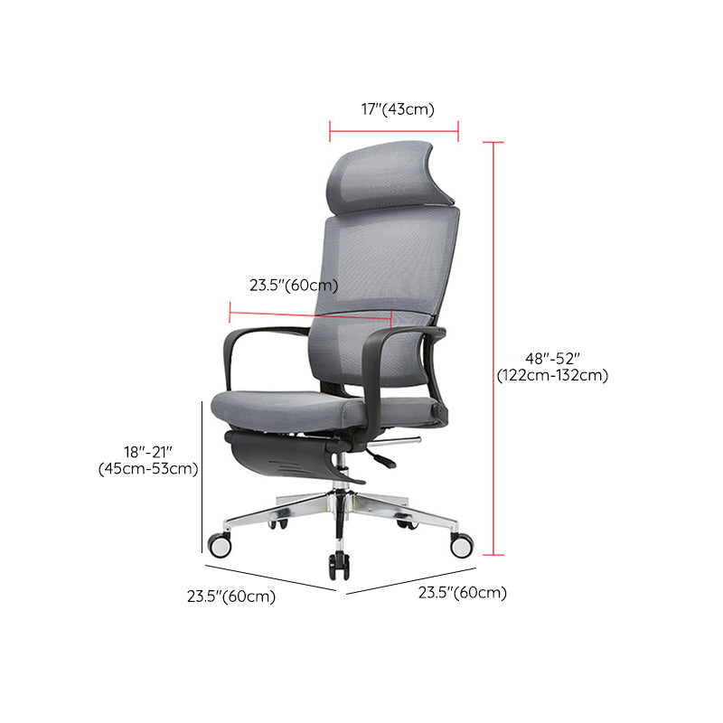 Modern Slide Office Chair Fixed Arms No Distressing Chair with Breathable Back