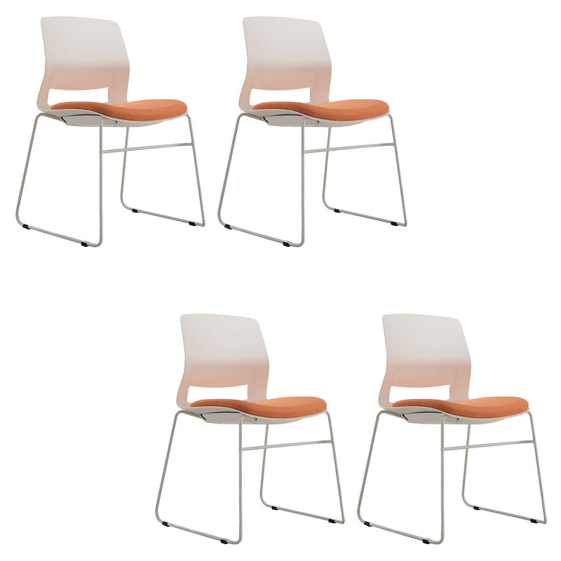 Contemporary No Arm Task Chair Orange Conference Chair for Office