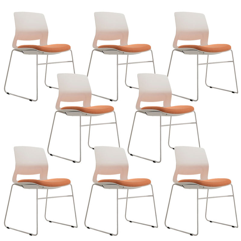 Contemporary No Arm Task Chair Orange Conference Chair for Office