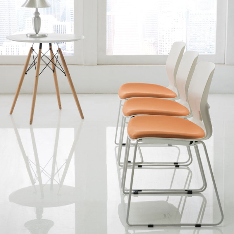 Contemporary No Arm Task Chair Orange Conference Chair for Office