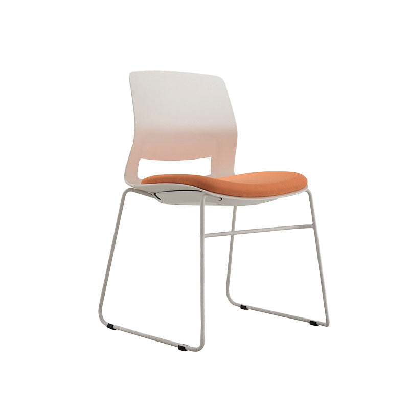 Contemporary No Arm Task Chair Orange Conference Chair for Office