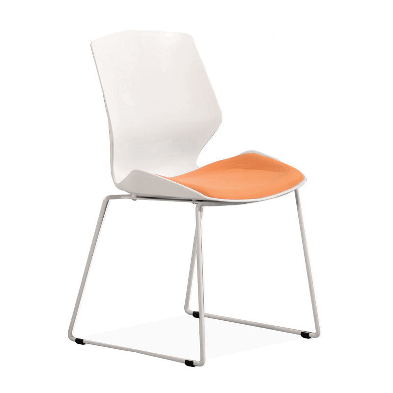 Contemporary No Arm Task Chair Orange Conference Chair for Office