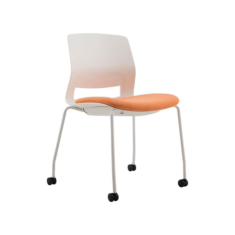 Contemporary No Arm Task Chair Orange Conference Chair for Office