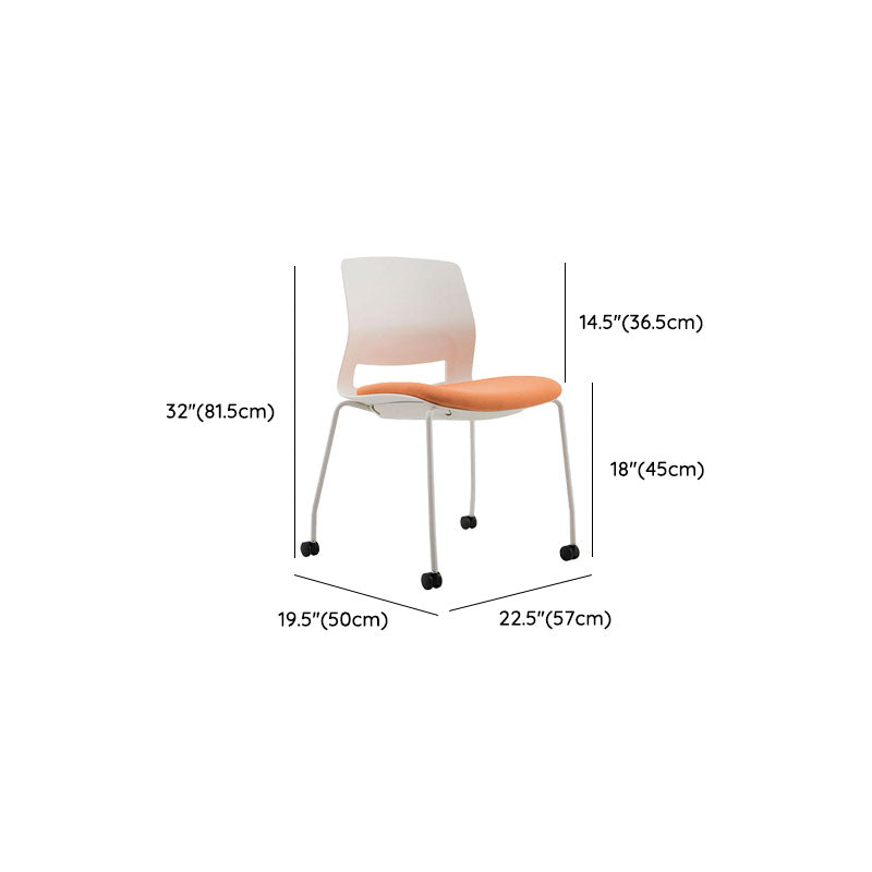 Contemporary No Arm Task Chair Orange Conference Chair for Office