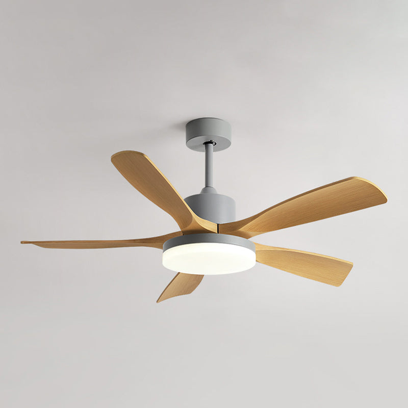 Minimalism LED Ceiling Fan 56" Metal Fan Lighting for Dining Room