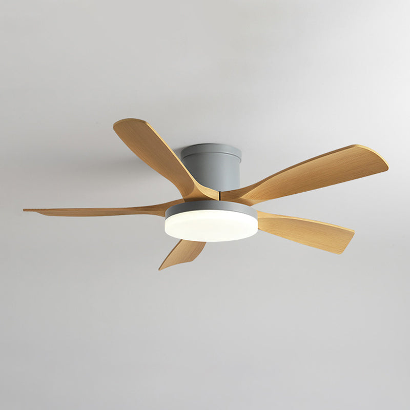 Minimalism LED Ceiling Fan 56" Metal Fan Lighting for Dining Room