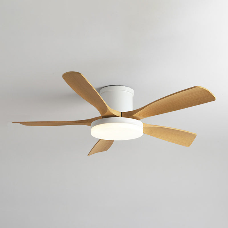 Minimalism LED Ceiling Fan 56" Metal Fan Lighting for Dining Room