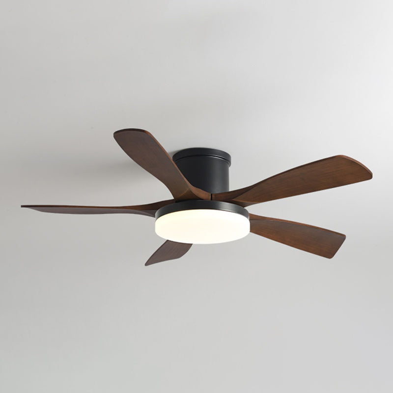 Minimalism LED Ceiling Fan 56" Metal Fan Lighting for Dining Room