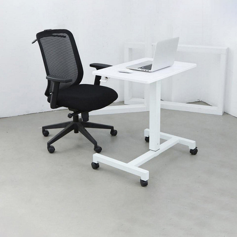 Modern Style Office Desk Rectangular Shape Black/Brown/White Movable Table with Wheels