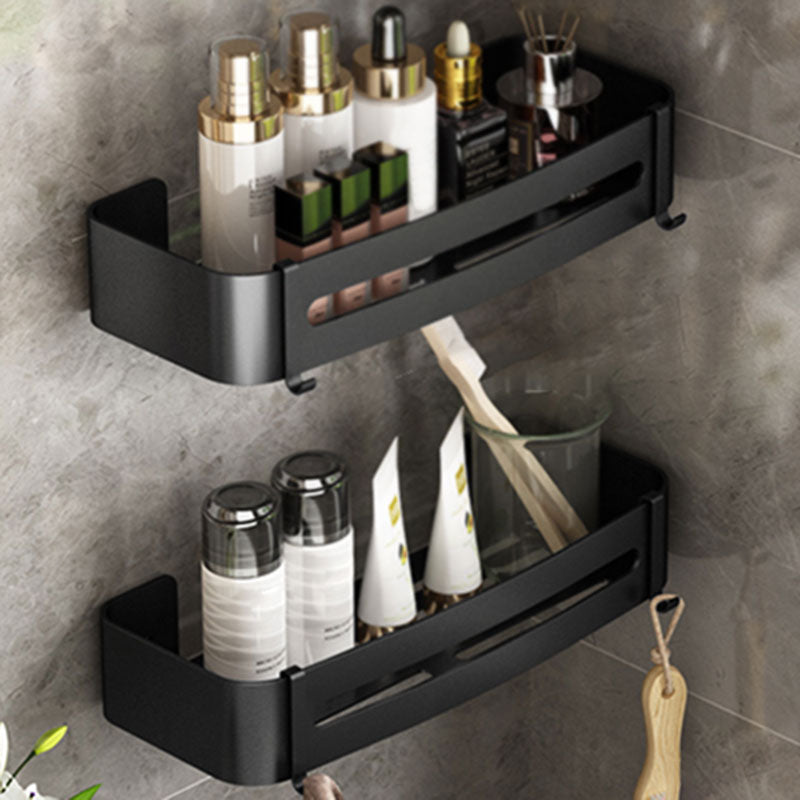 Metal Silver Bathroom Accessory Set Modern 1/2/3 - Piece Bath Shelf Anti-rust