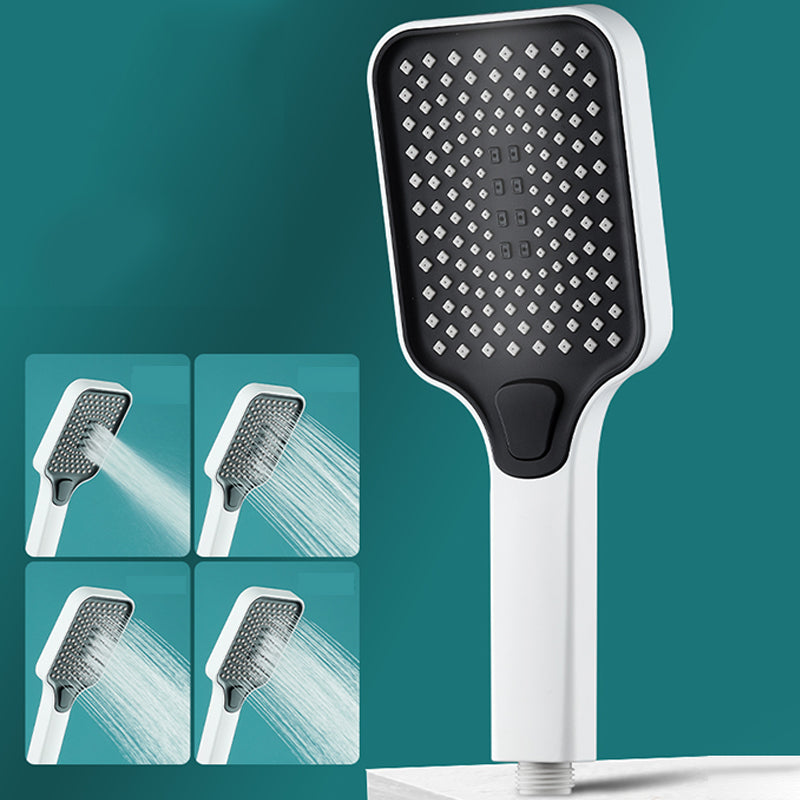 Contemporary Rectangular Hand Shower Adjustable Spray Pattern Showerhead