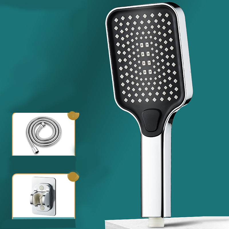 Contemporary Rectangular Hand Shower Adjustable Spray Pattern Showerhead