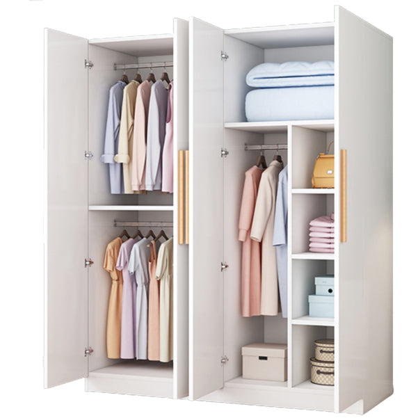 Modern Matte Closet Wooden Glossy Coat Locker with Garment Rod