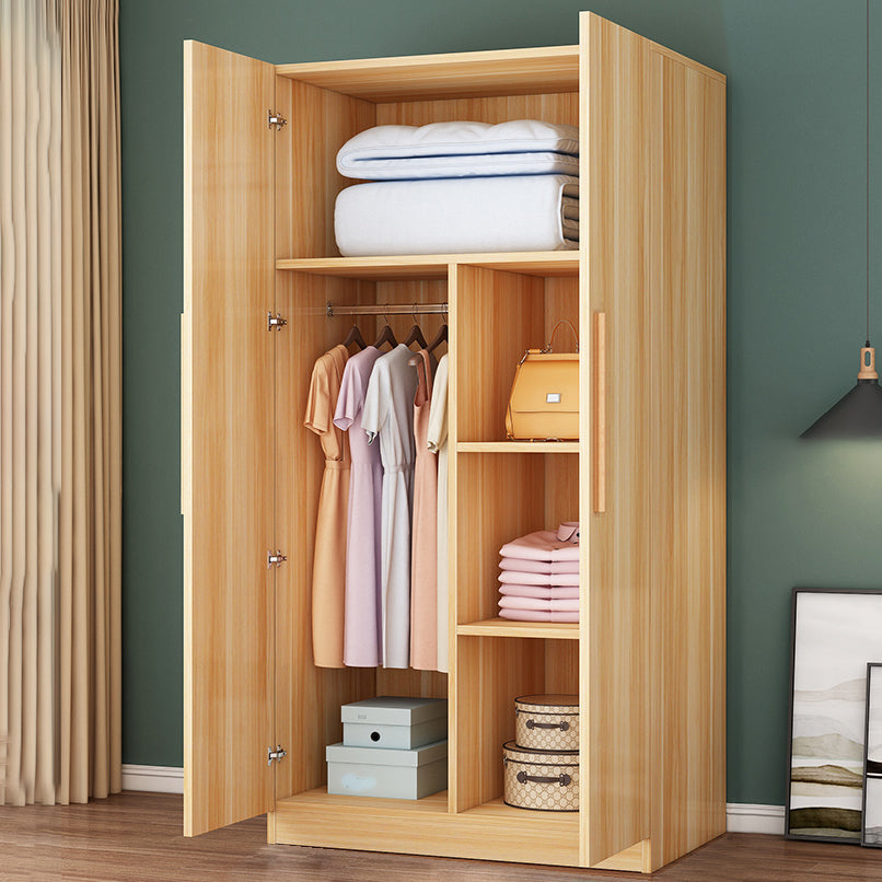 Modern Matte Closet Wooden Glossy Coat Locker with Garment Rod