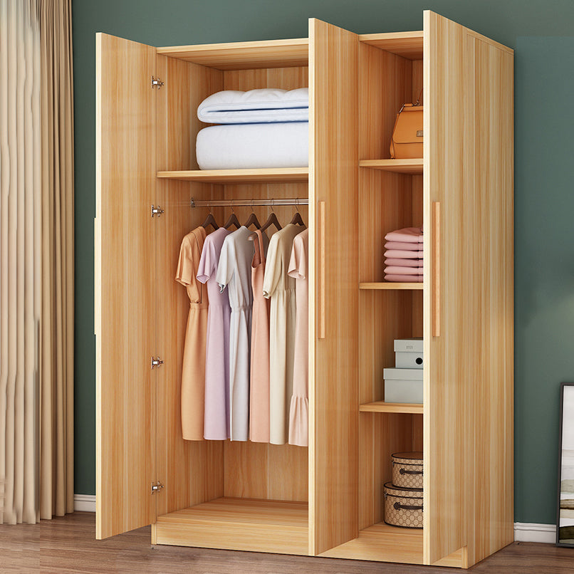 Modern Matte Closet Wooden Glossy Coat Locker with Garment Rod