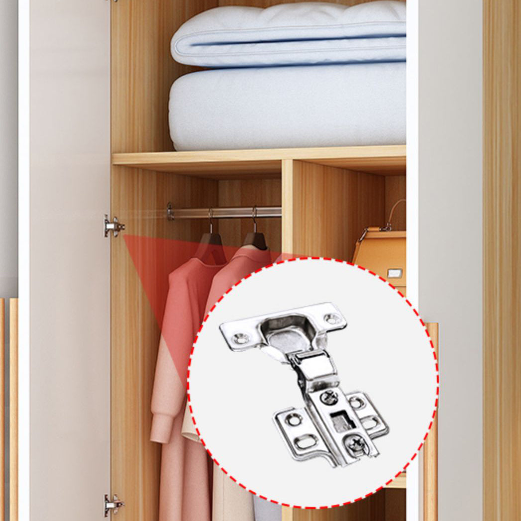 Modern Matte Closet Wooden Glossy Coat Locker with Garment Rod