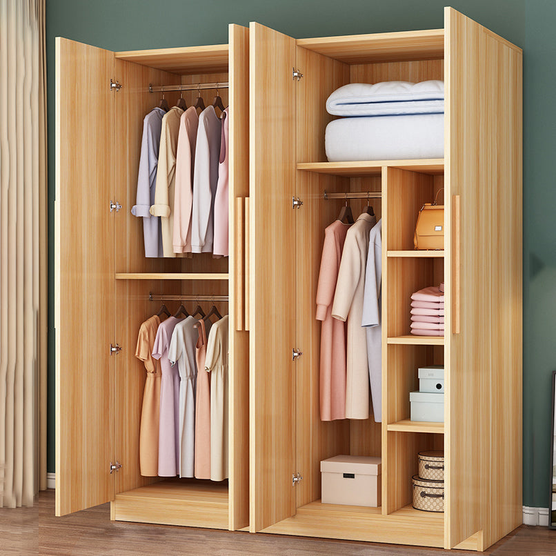 Modern Matte Closet Wooden Glossy Coat Locker with Garment Rod