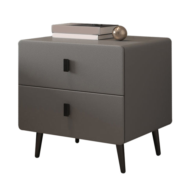 Modernism Accent Table Nightstand Storage Drawer Bed Nightstand with 4 Legs for Home