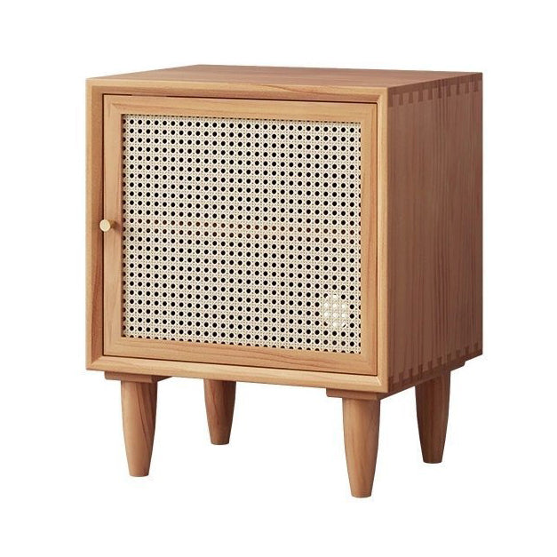 Contemporary Accent Table Nightstand Wood Night Table for Home