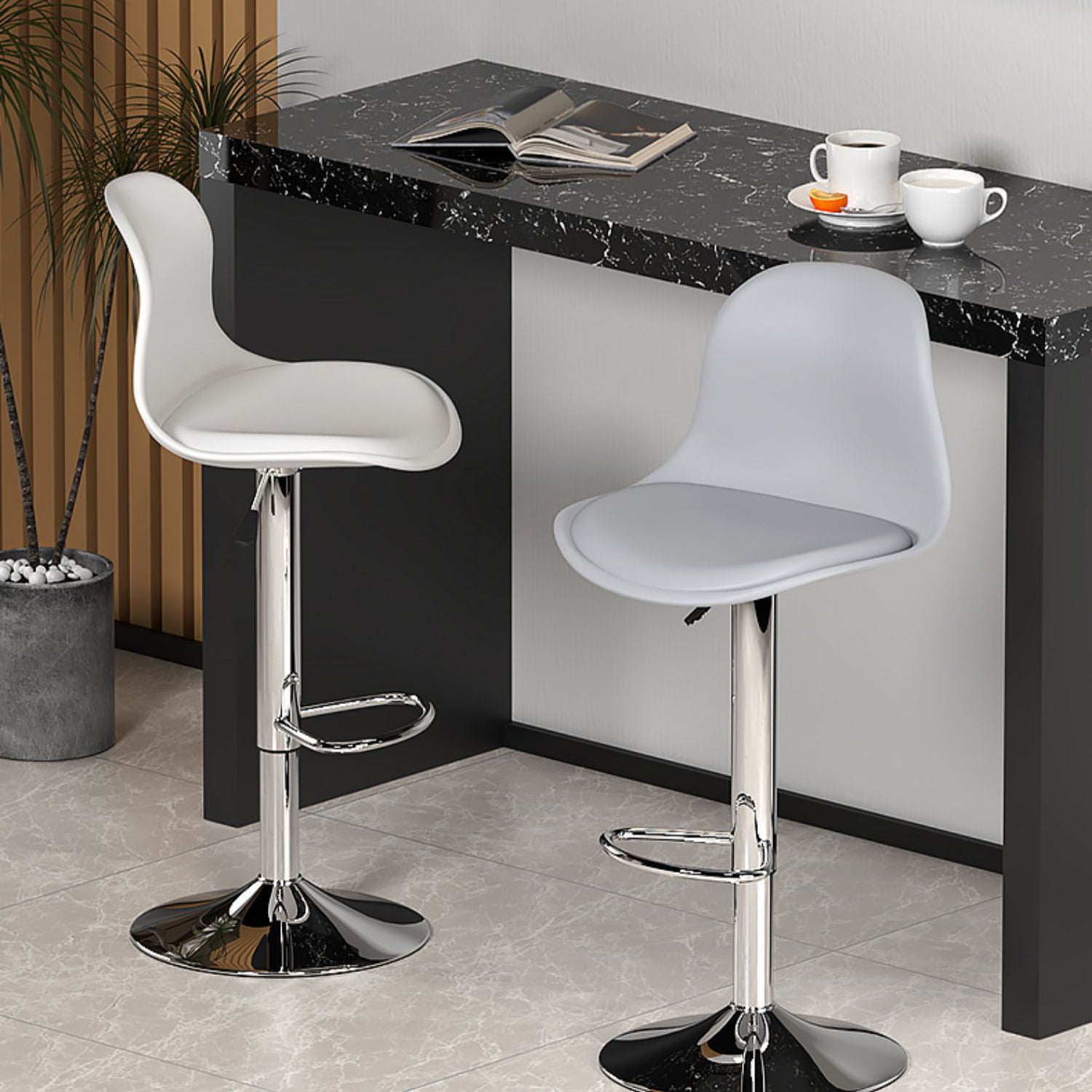 Indoor Swivel Bar Stools Folding with Metal Legs Counter Stool