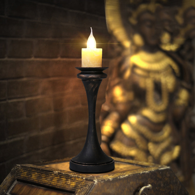 1 Light Desk Light Warehouse Style Candelabra Marble Table Lighting in Brass/Bronze with Metal Column Base